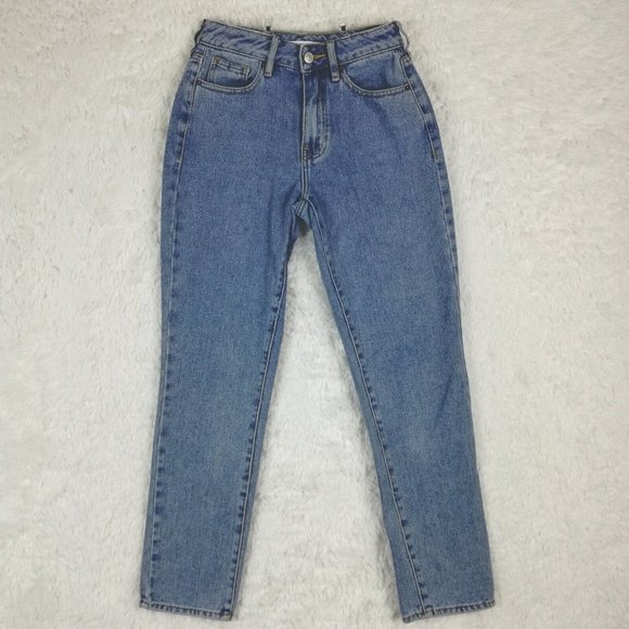 Pacsun Womens Jeans‎ Mom Blue Denim Medium Wash High Rise 23 - Picture 1 of 13